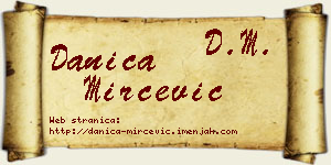 Danica Mirčević vizit kartica